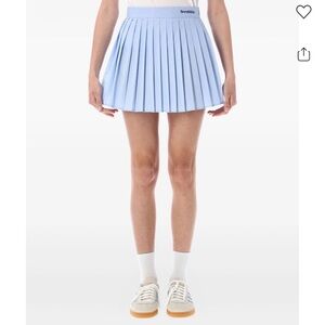 Sporty & Rich Sky Blue Pleated Mini Skirt